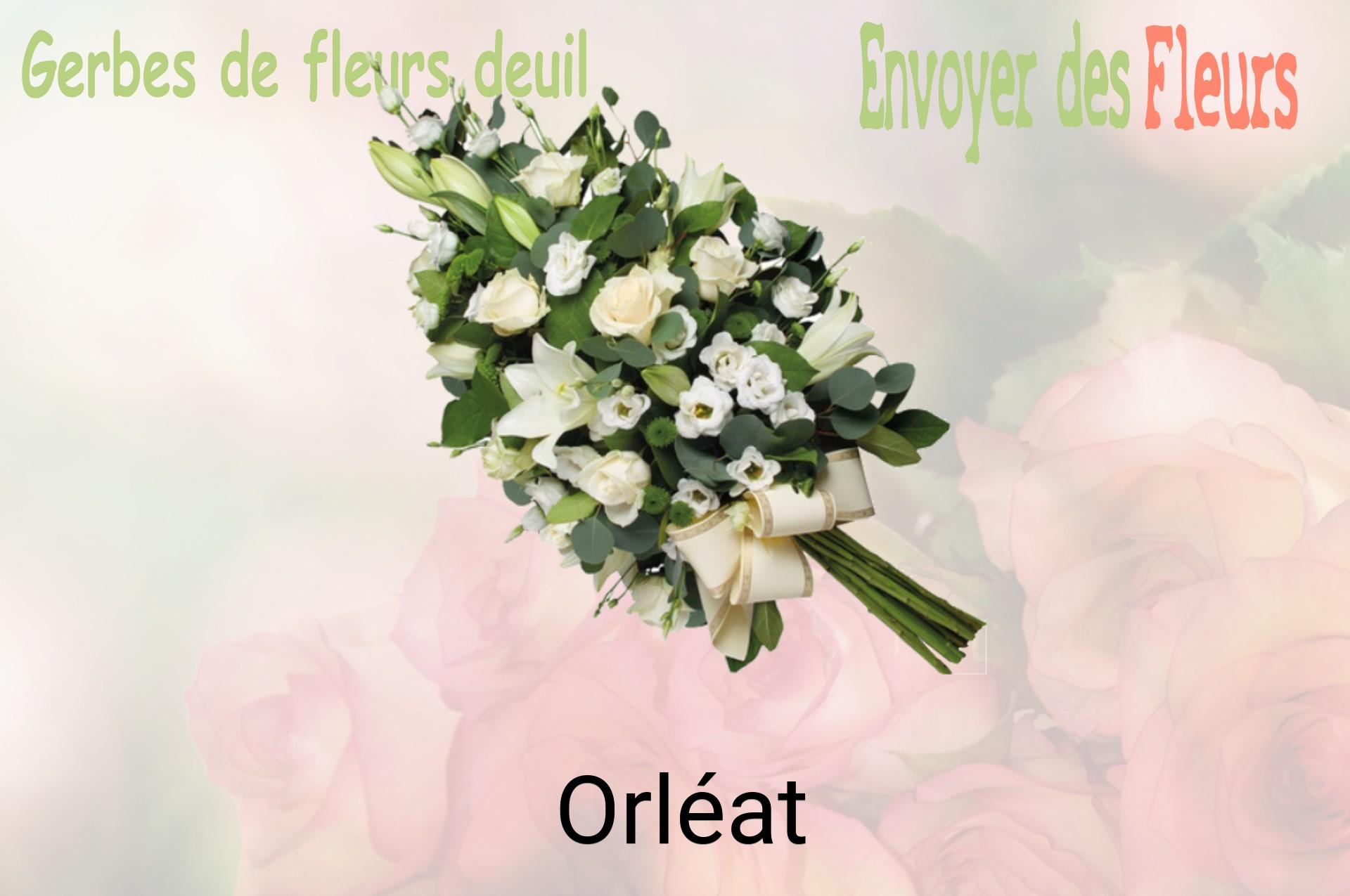 Gerbe de fleurs de deuil livrée à Orléat